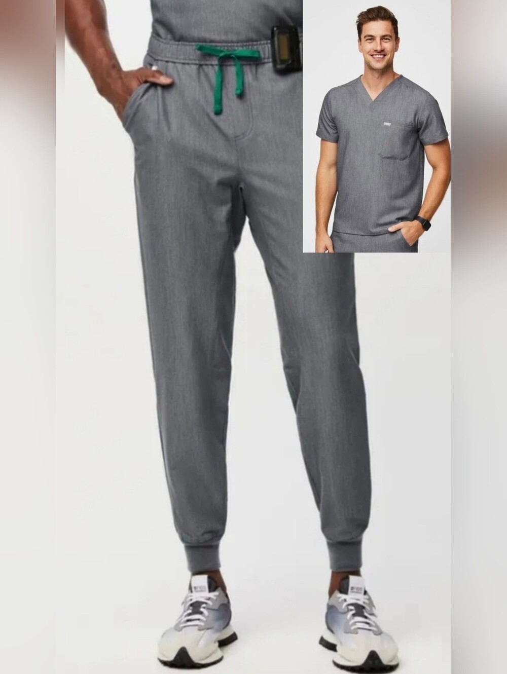 Figs Set of Graphite Tansen Joggers & Leon Scrub Top Size XXL & XXL/S